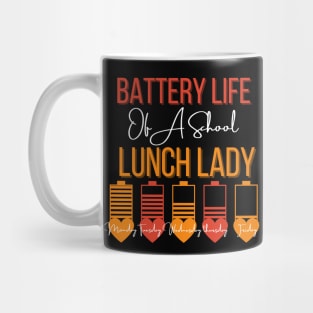 Battery Life Of A School Lunch Lady Mug